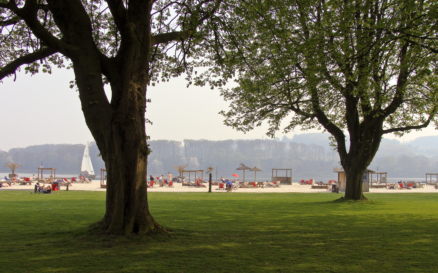 Sandstrand am Baldeneysee in Essen