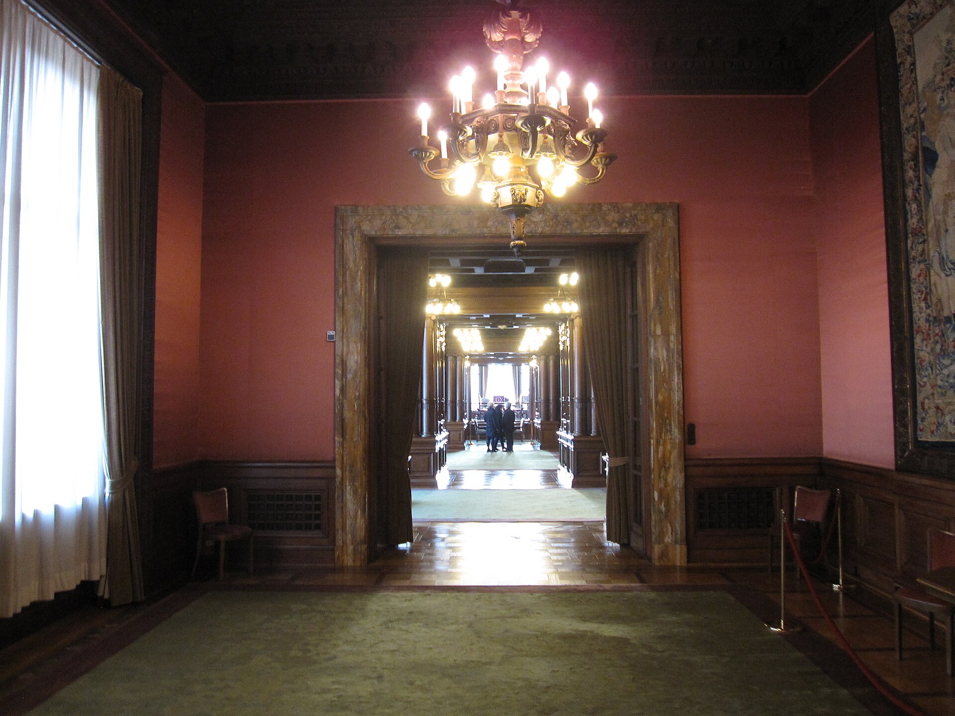 Historischer Raum in der Villa Huegel in Essen